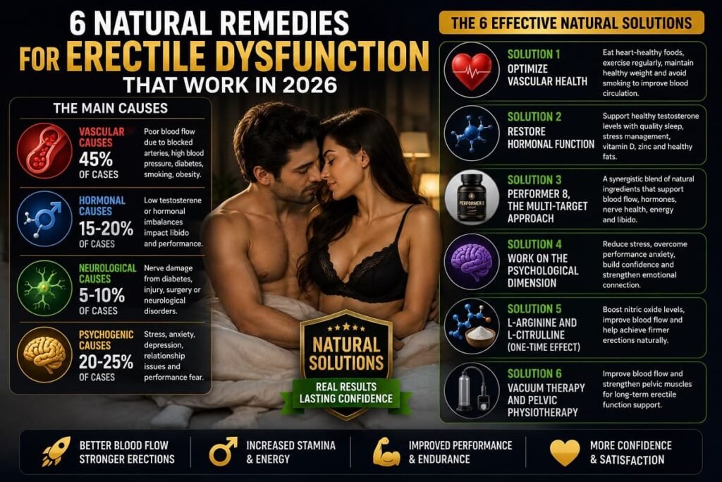 6 Natural Remedies for Erectile dysfunction that work in 2026