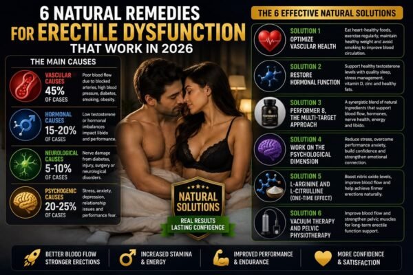 6 Natural Remedies for Erectile dysfunction that work in 2026