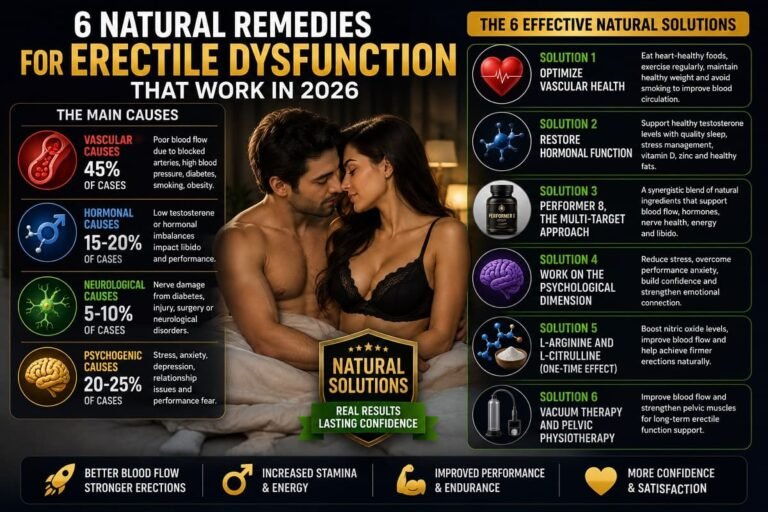 6 Natural Remedies for Erectile dysfunction that work in 2026